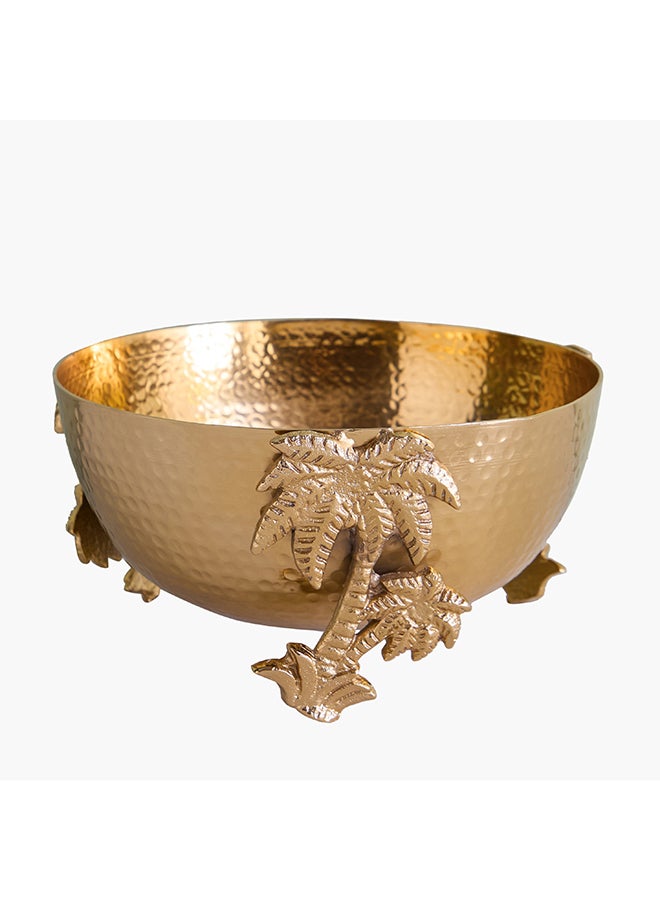 Home Box Gold Decorative Bowl with Palm Design - Image 5